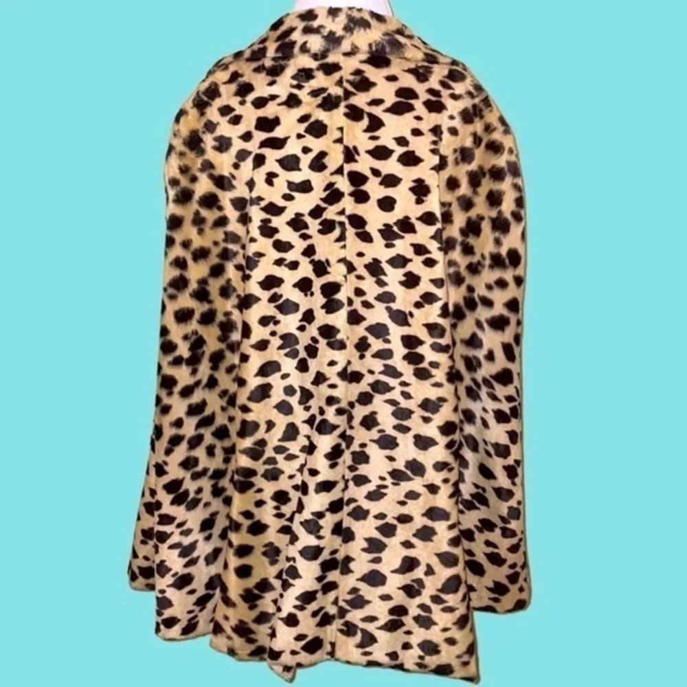 LEOPARD FUR Vintage Fab‎ YOUNG GENERATION  Cape One Size Fits All  MADE IN USA